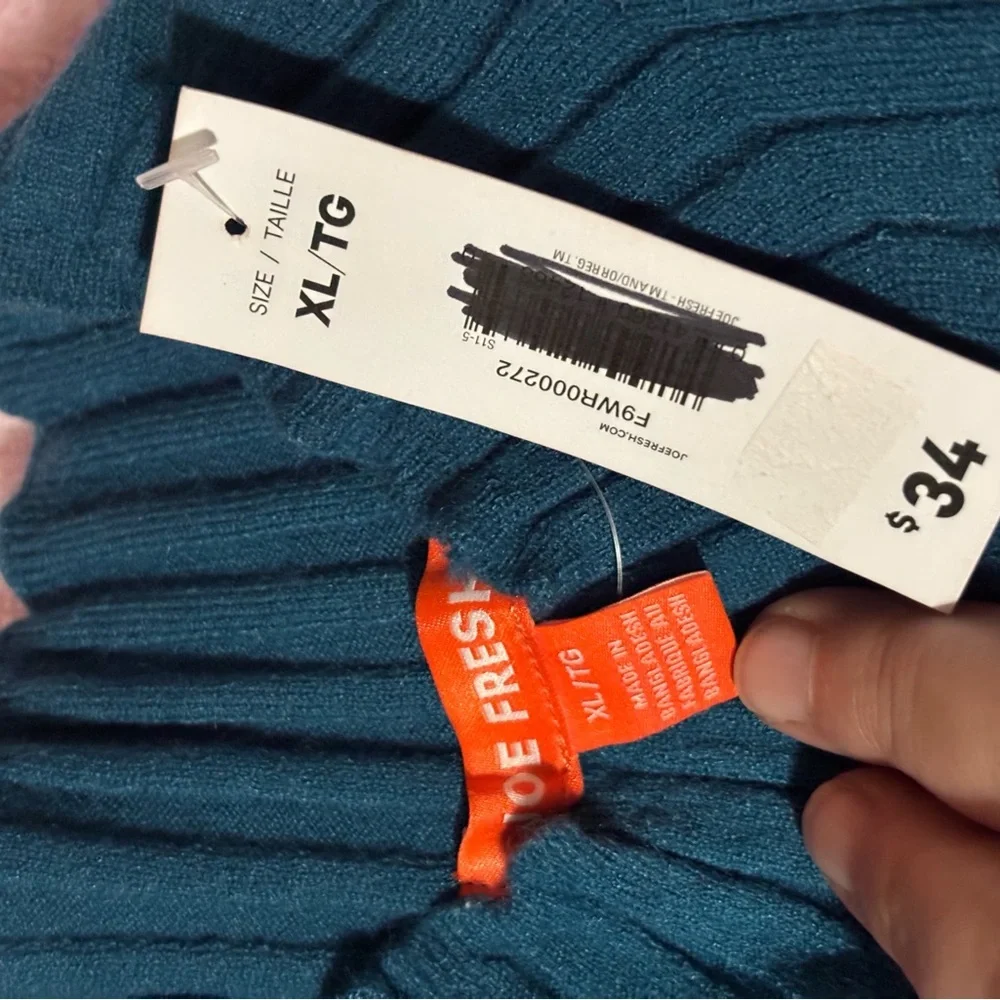 Joe Fresh Sleeveless Blue Maxi Dress turtleneck xl - Picture 8 of 12